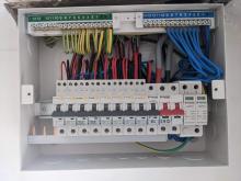 A new consumer unit upgraded with old colour wiring