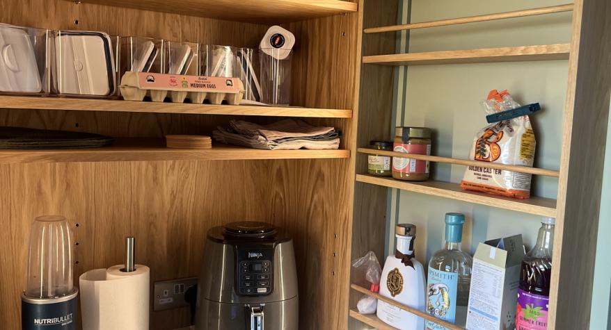 Kitchen garage cupboard for appliances in Bath