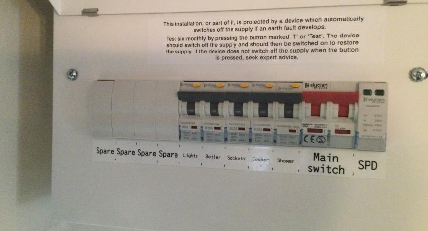 RCBO fuseboard upgrade in Bath